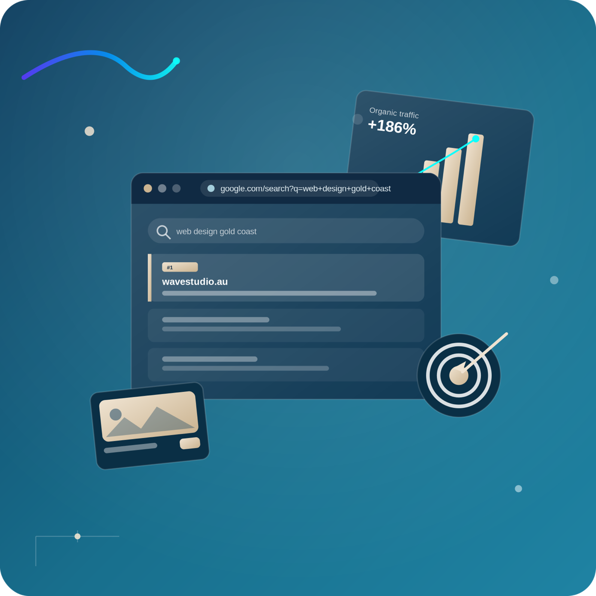 Google search ranking and organic traffic growth by WAVE STUDIO